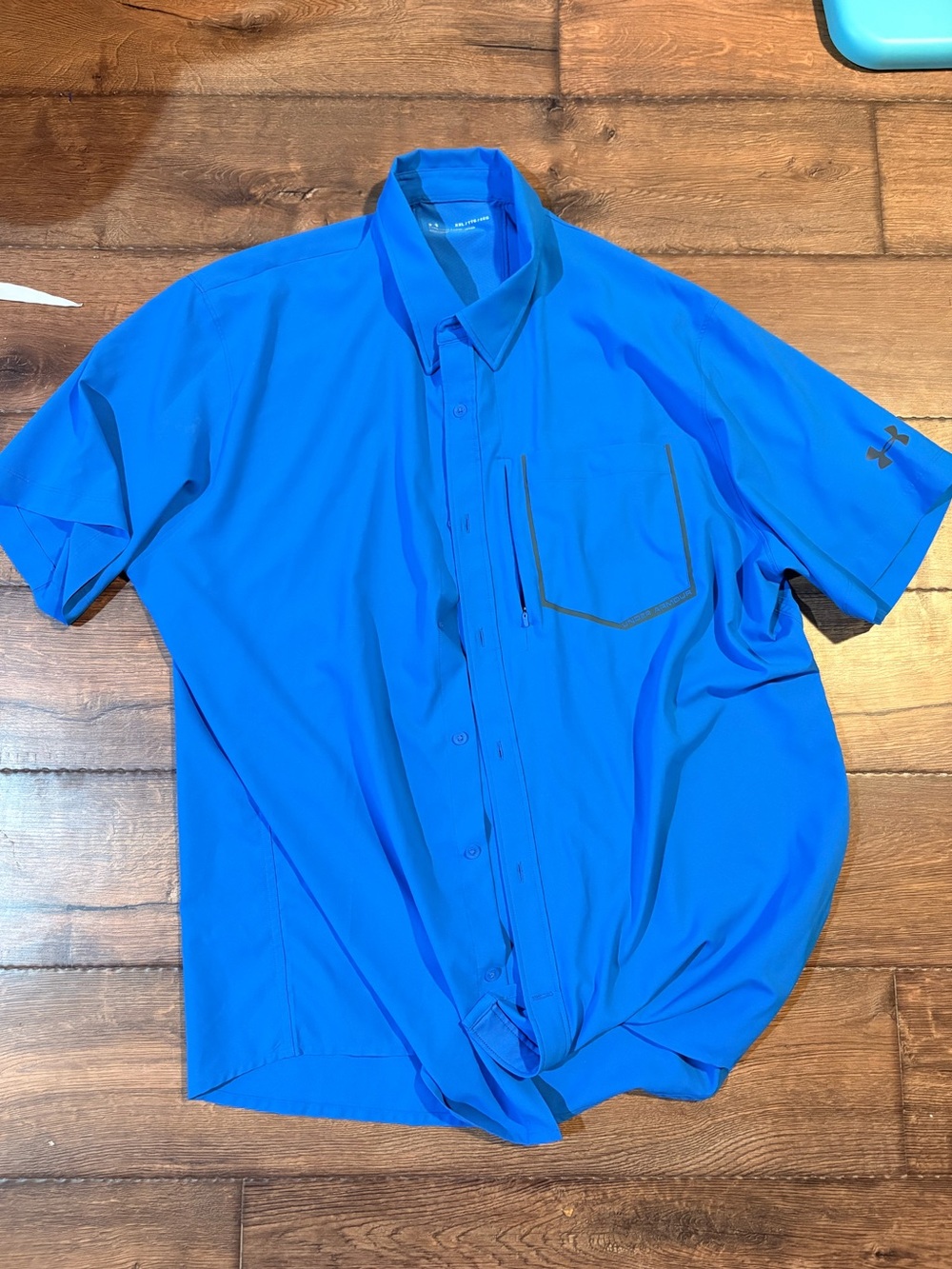 Under Armour Men’s Bright Blue Short-Sleeve Button-Down Shirt